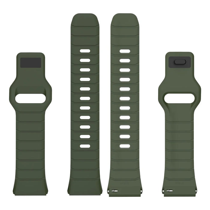 For Huawei Watch GT 6 Pro 46mm Adjustable Strap Armor Reverse T-Buckle Silicone Watch Band - Green - 5