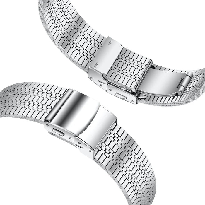 Fine Quality Stainless Steel Smart Watch Band Replacement 5 Beads Watch Strap for Fitbit Versa 3/Sense - Silver - 4