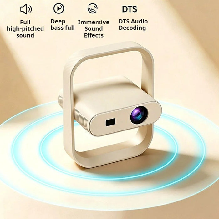 HY370 Portable Mini Projector 720P Android 14 230 ANSI WiFi 6 Bluetooth-compatible 5.0 Home Theater - US Plug - 6