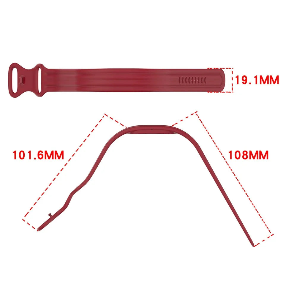 For Google Fitbit Air Striped Solid Color TPU Watch Strap Replacement Wristband with Butterfly Buckle - White - 3