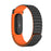 For Google Fitbit Air Strap Classic Texture Silicone + TPU Magnetic Wristband - Black Orange+Orange Frame - 2