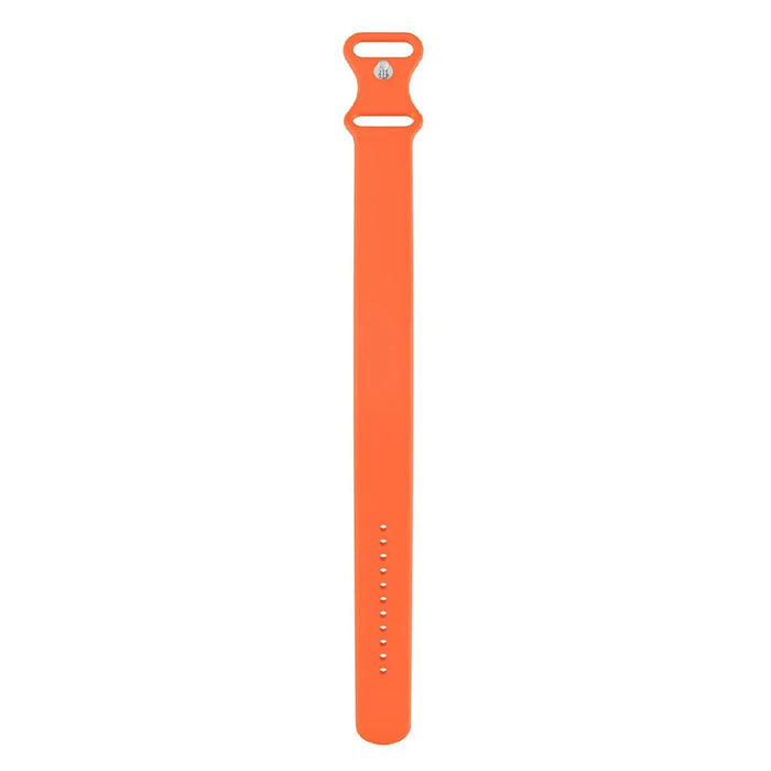 For Google Fitbit Air Strap Figure-8 Buckle Loop Solid Color Silicone Watch Band - Orange - 3