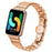 For Samsung Galaxy Fit3 SM-R390 Stainless Steel Watch Band Butterfly Clasp Strap - Rose Gold - 2