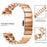 For Samsung Galaxy Fit3 SM-R390 Stainless Steel Watch Band Butterfly Clasp Strap - Rose Gold - 3