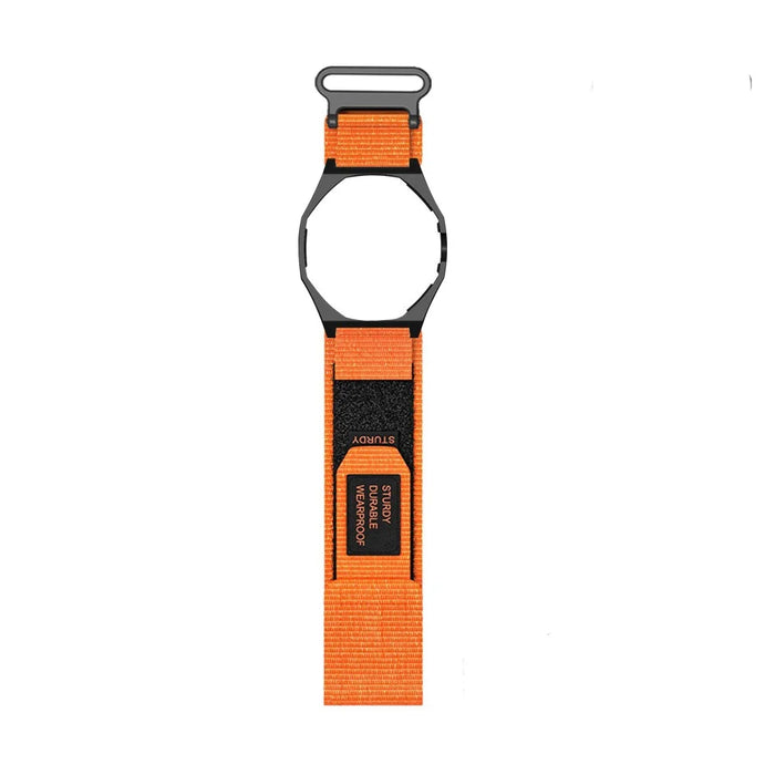 For Swatch Royal Pop Watch Strap with Case Frame Magic Tape Nylon Loop Sport Band - Orange - 4