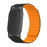 For Google Fitbit Air Silicone Band with PC Watch Case Accordion Design Magnetic Watch Strap - Black+Orange - 2