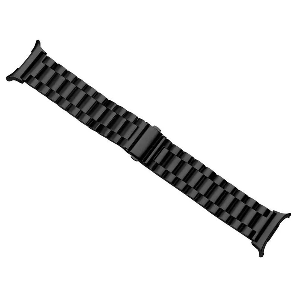 For Samsung Galaxy Watch Ultra 47mm / Ultra (2025) 47mm 3-Bead Stainless Steel Band + PC Watch Case with Tempered Glass Screen Protector - Black - 7