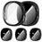 For Samsung Galaxy Watch9 40mm / Watch8 40mm 3-Bead Stainless Steel Strap with TPU Full Cover Watch Case - Black - 3