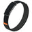 For Google Fitbit Air Nylon Arm Band Magic Tape Reflective Strap with Zinc Alloy Case - Midnight Black - 1