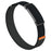 For Google Fitbit Air Nylon Arm Band Magic Tape Reflective Strap with Zinc Alloy Case - Midnight Black - 2