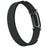 For Google Fitbit Air Nylon Arm Band Magic Tape Reflective Strap with Zinc Alloy Case - Midnight Black - 4