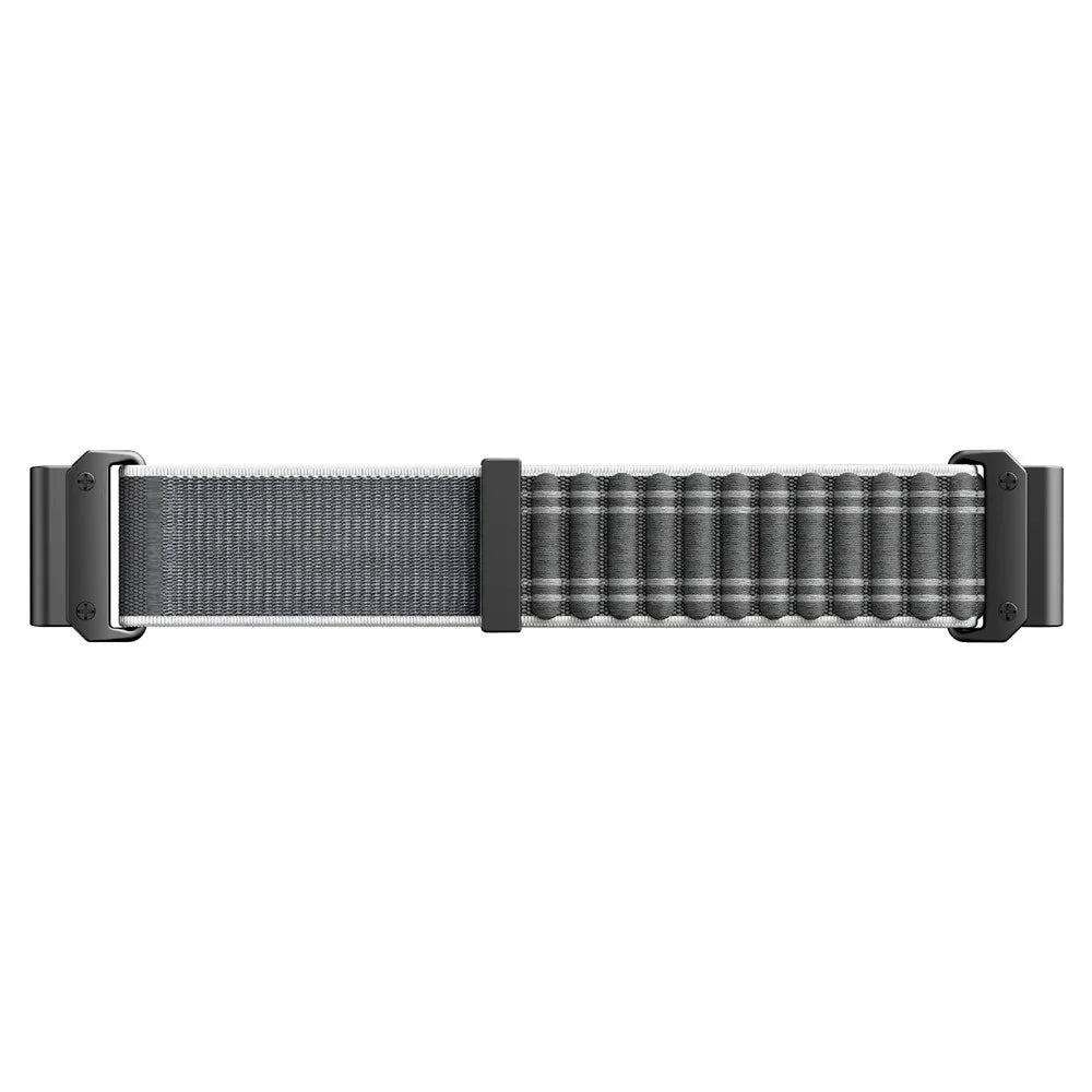 QuickFit 26mm Nylon Woven Loop Strap for Garmin quatix 8 51mm / Fenix 8 51mm / Fenix 7X Wave Texture Magic Tape Watch Band - Seashell - 5