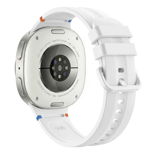 Contrast Stitching Silicone Strap for Samsung Galaxy Watch9 40mm / 44mm / Watch8 40mm / 44mm / Watch8 Classic 46mm Color-Matched Buckle Watch Band - White - 1