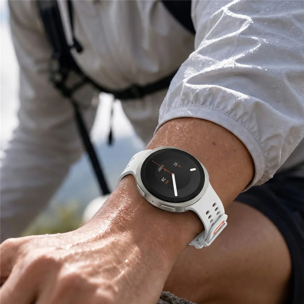 Silicone Watch Strap for Samsung Galaxy Watch9 40mm / 44mm / Watch8 40mm / 44mm / Watch8 Classic 46mm Breathable Dual-Row Hole Band - White - 5