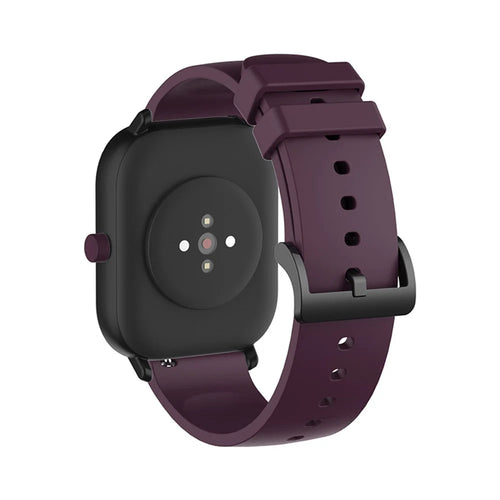 Replacement Silicone Smart Watch Band Adjustable Wrist Strap 20mm for Polar Pacer Pro/Samsung Galaxy Watch4 Classic 46mm 42mm/Watch4 44mm 40mm/Huami Amazfit GTS - Purple - 1
