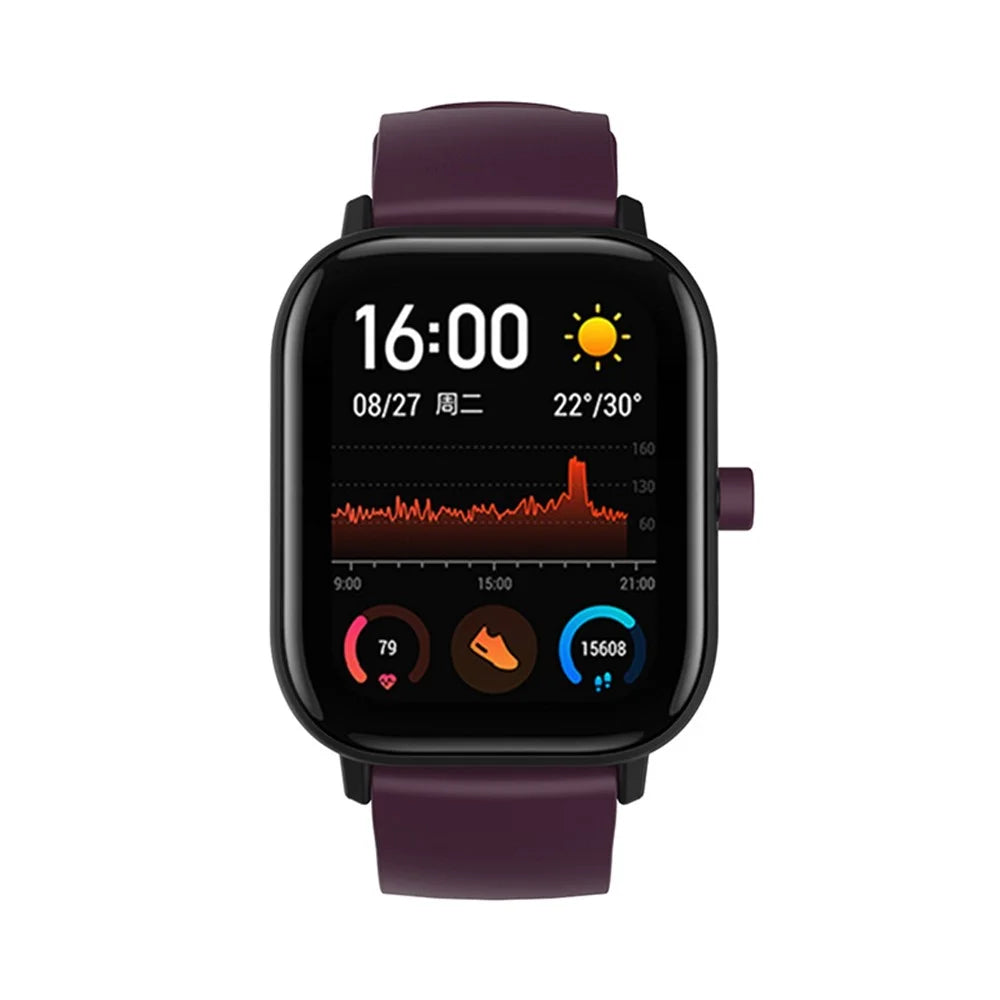 Replacement Silicone Smart Watch Band Adjustable Wrist Strap 20mm for Polar Pacer Pro/Samsung Galaxy Watch4 Classic 46mm 42mm/Watch4 44mm 40mm/Huami Amazfit GTS - Purple - 3