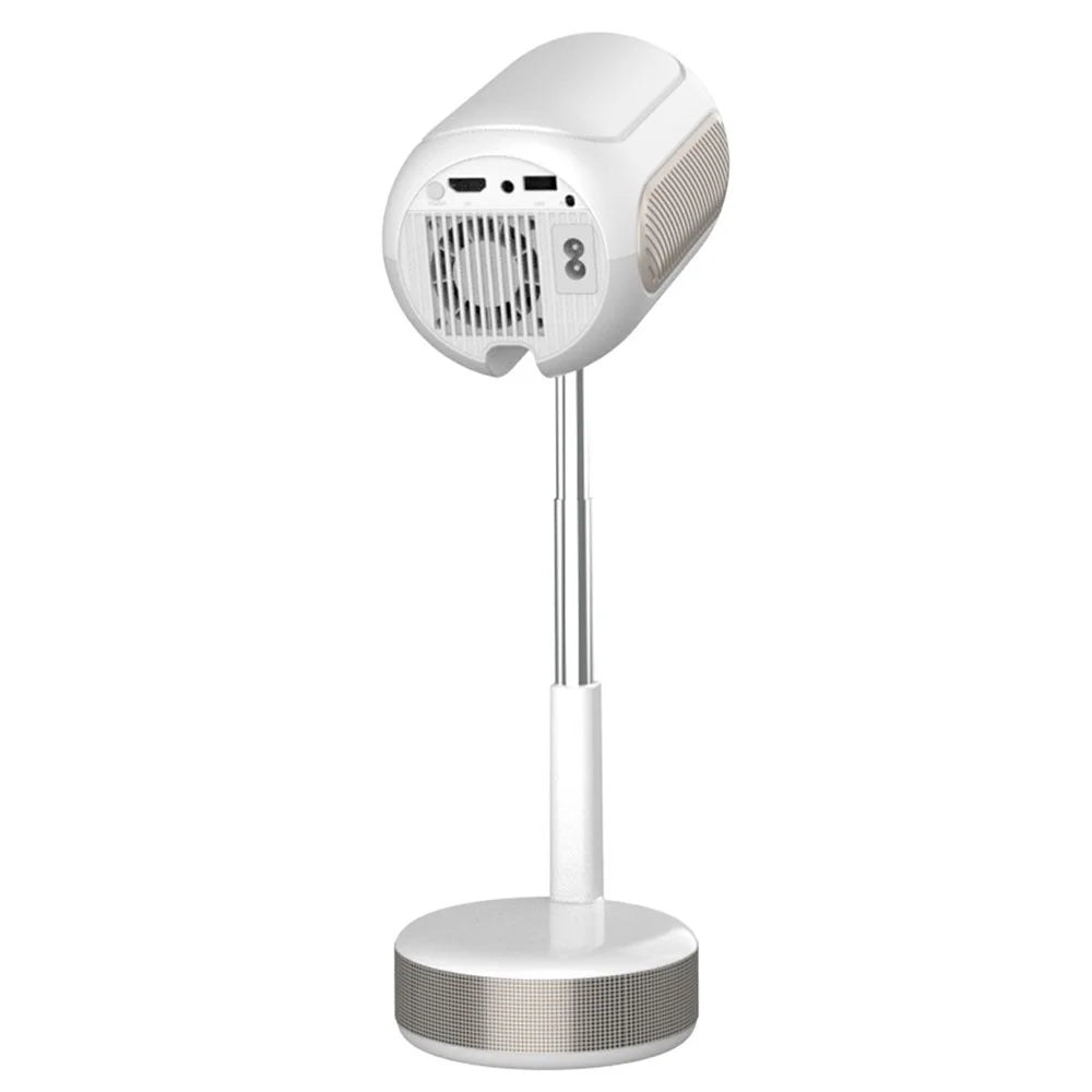 TS-16 1080P HD Hidden Lifting Gimbal Projector 6-Axis Keystone Correction Built-in Speaker, 1+8GB - EU Plug - 2
