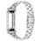 For Google Fitbit Air Stainless Steel Watch Band Three Bead Chain Link Strap - Silver - 2