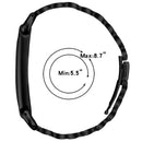 For Google Fitbit Air Stainless Steel Watch Band Three Bead Chain Link Strap - Black - 5