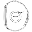 For Google Fitbit Air Stainless Steel Watch Band Contrast Color Three Bead Chain Link Strap - Silver / Black - 5