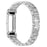 For Google Fitbit Air Watch Band Three-Bead Rhinestone Decor Stainless Steel Strap - Silver - 2