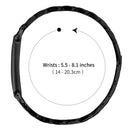 For Google Fitbit Air Watch Band Three-Bead Rhinestone Decor Electroplating Stainless Steel Strap - Black - 5
