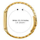 For Google Fitbit Air Stainless Steel Watch Band Eletroplating Slim Beaded Link Strap - Gold - 4