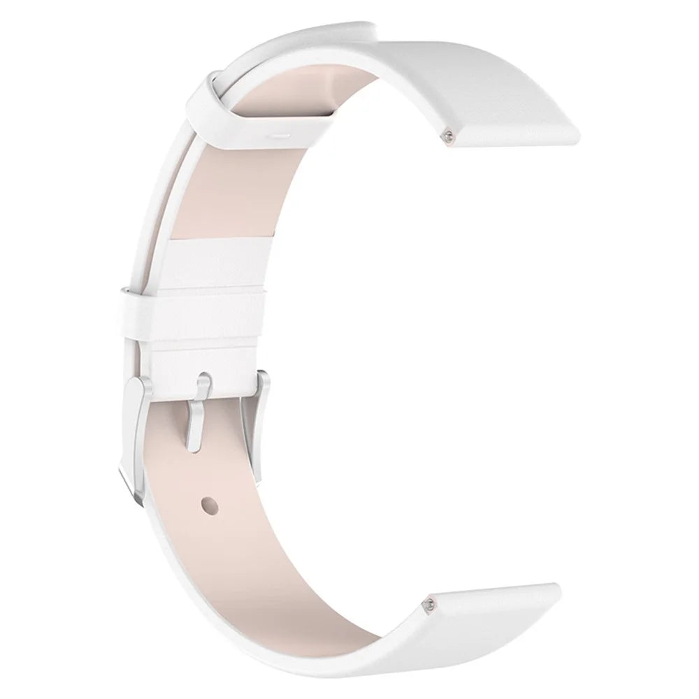 20mm Genuine Leather Smart Watch Band for Samsung Galaxy Watch6 40mm 44mm / Watch6 Classic 43mm 47mm / Watch 5 40mm 44mm / 5 Pro 45mm / Watch4 40mm 44mm - White - 4