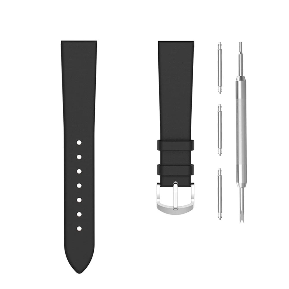 20mm Genuine Leather Smart Watch Band for Samsung Galaxy Watch6 40mm 44mm / Watch6 Classic 43mm 47mm / Watch 5 40mm 44mm / 5 Pro 45mm / Watch4 40mm 44mm - White - 6