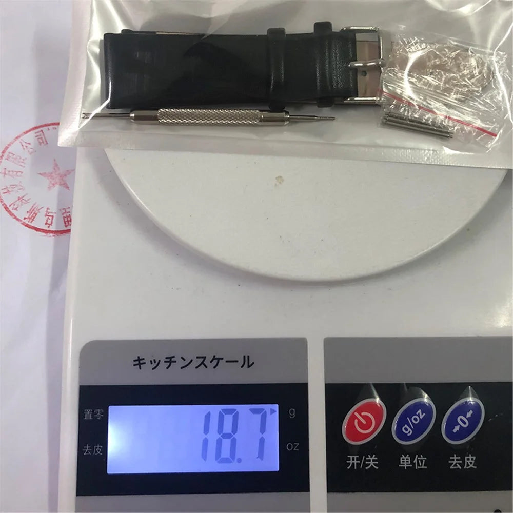 20mm Genuine Leather Smart Watch Band for Samsung Galaxy Watch6 40mm 44mm / Watch6 Classic 43mm 47mm / Watch 5 40mm 44mm / 5 Pro 45mm / Watch4 40mm 44mm - White - 7