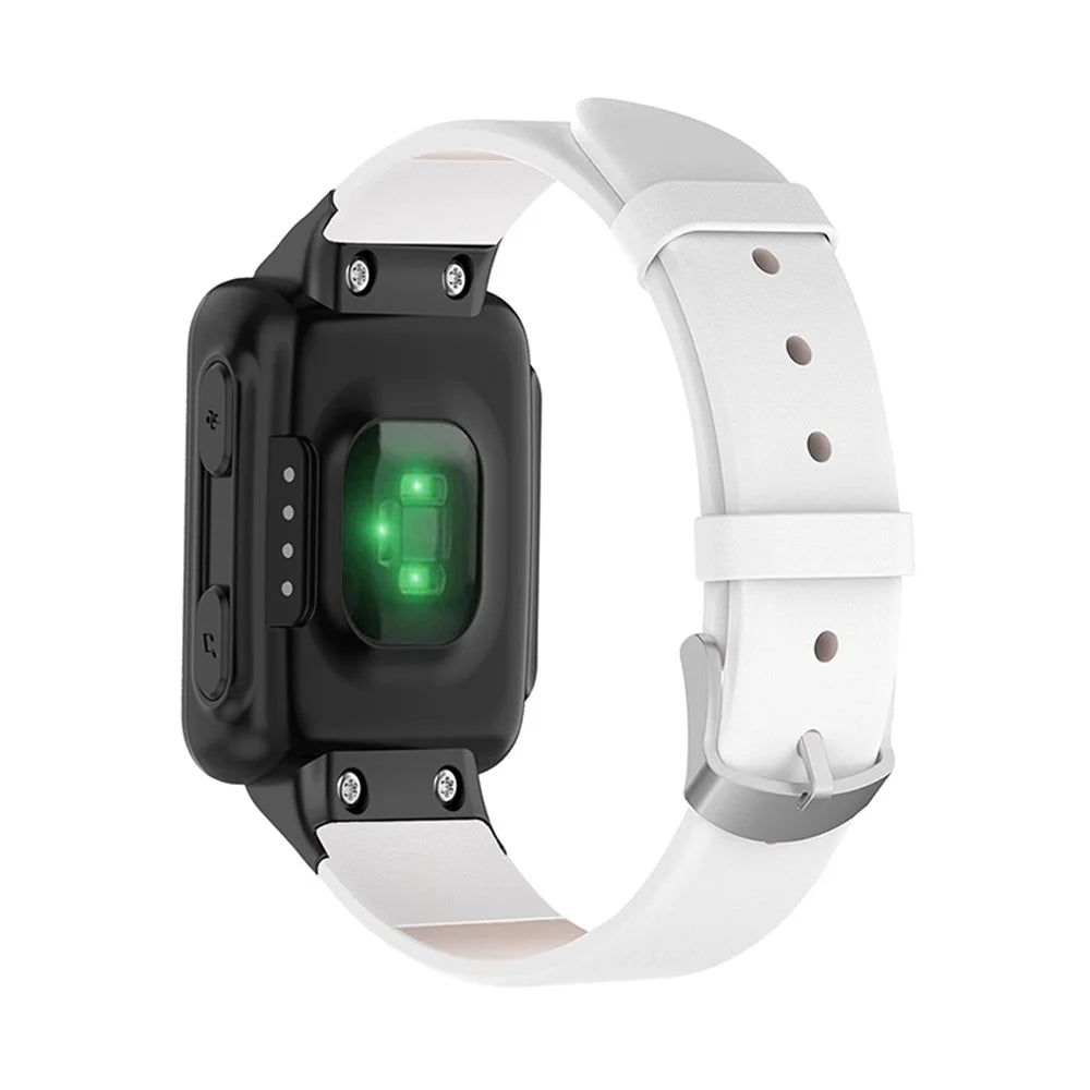 Replacement Smart Watch Leather Band Wrist Strap with Screws Tool for Garmin Forerunner 35/30/35J / ForeAthlete 35J - White - 1