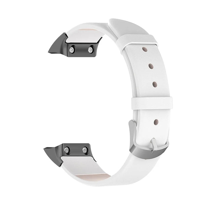 Replacement Smart Watch Leather Band Wrist Strap with Screws Tool for Garmin Forerunner 35/30/35J / ForeAthlete 35J - White - 2