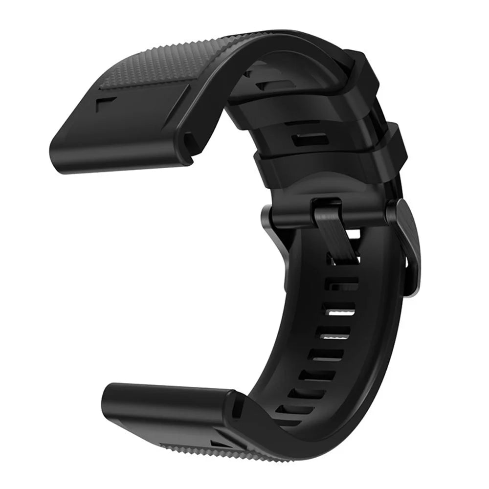 For Garmin Fenix 6 / Fenix 5 / Forerunner 945 / Forerunner 935 Dual Color Watch Band 22mm Soft Silicone Replacement Band - Carbon Ash / Black - 3