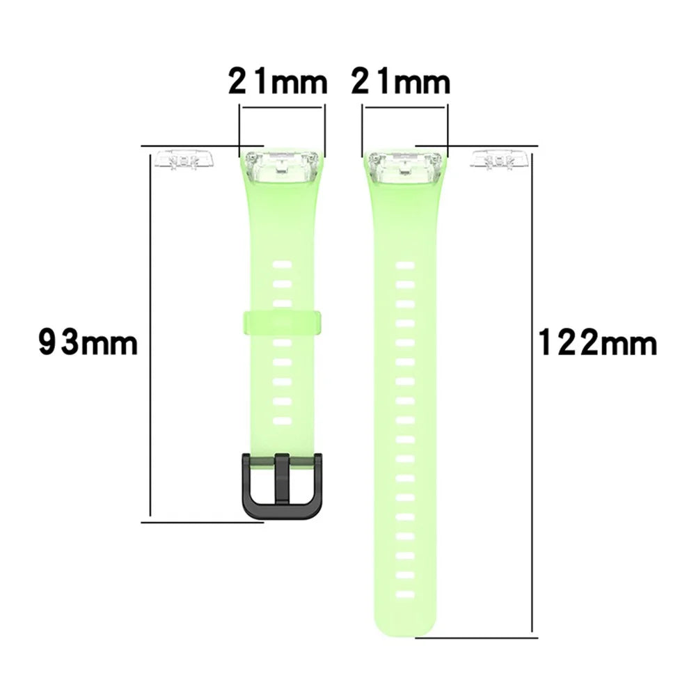 Transparent Waterproof TPU Replacement Strap Watch Bands for Huawei Band 6 / Honor Band 6 - Transparent Black - 4