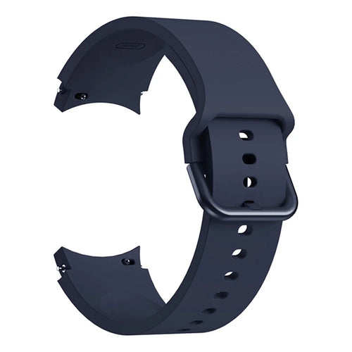 Soft Silicone Watch Strap Replacement Sport Band for Samsung Galaxy Watch6 40mm 44mm / Watch6 Classic 43mm 47mm / Watch 5 40mm 44mm / 5 Pro 45mm / Watch4 40mm 44mm - Midnight Blue - 1