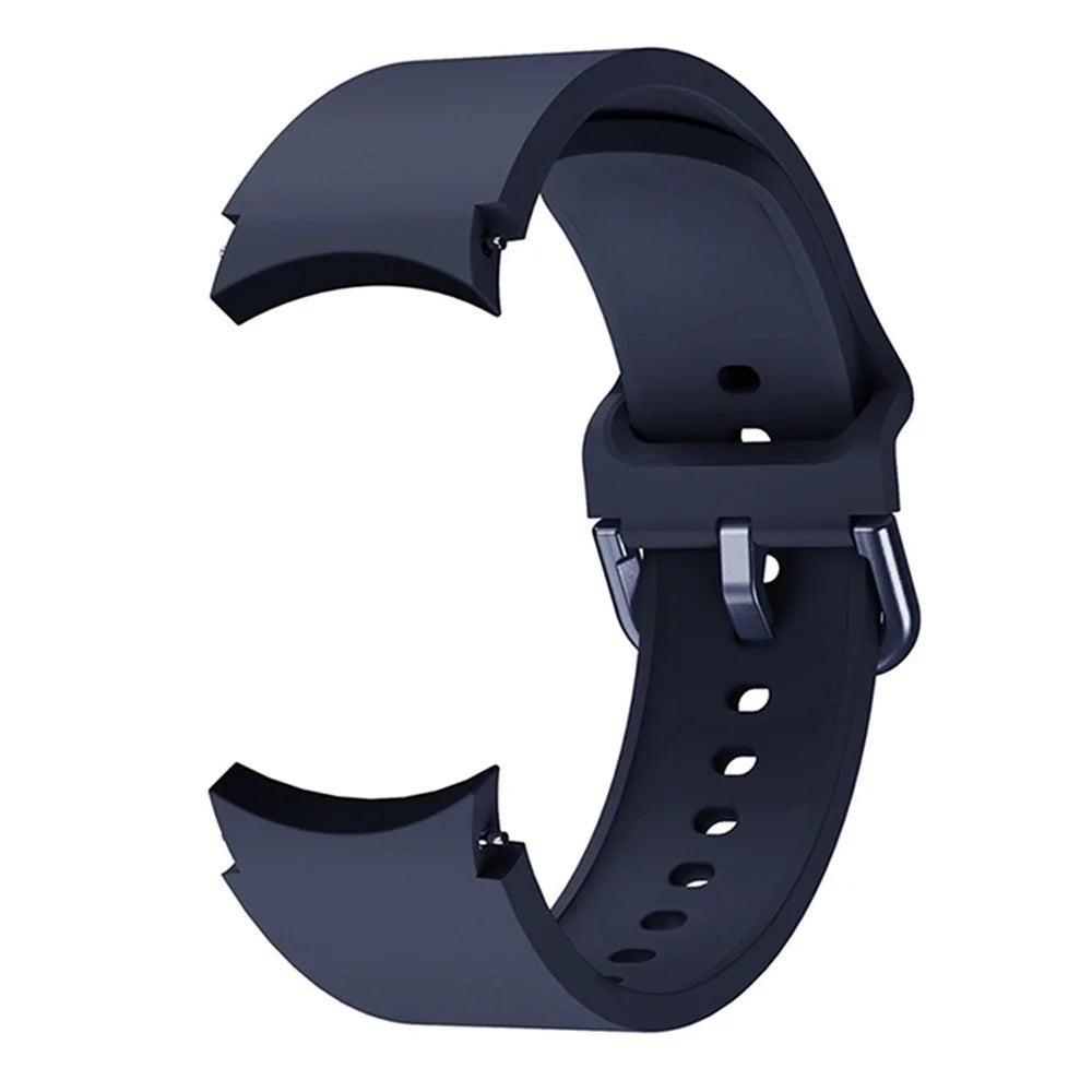 Soft Silicone Watch Strap Replacement Sport Band for Samsung Galaxy Watch6 40mm 44mm / Watch6 Classic 43mm 47mm / Watch 5 40mm 44mm / 5 Pro 45mm / Watch4 40mm 44mm - Midnight Blue - 2