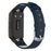 Top Layer Genuine Leather Quick Release Watch Band Strap Replacement for Huawei Band 6 / Honor Band 6 - Dark Blue - 1