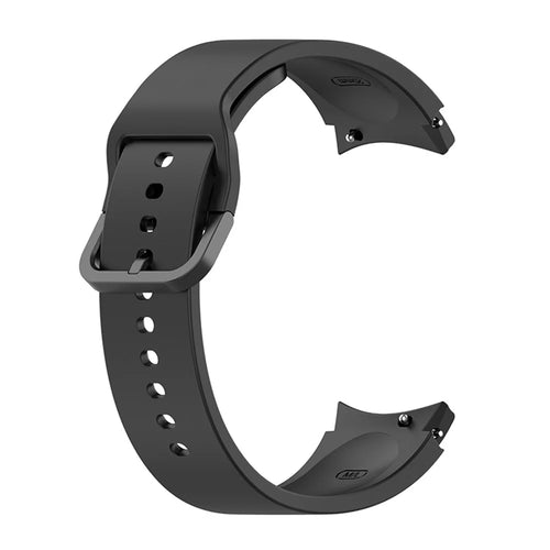 20mm Silicone Watch Bands Replacement Straps for Samsung Galaxy Watch6 40mm 44mm / Watch6 Classic 43mm 47mm / Watch 5 40mm 44mm / 5 Pro 45mm / Watch4 40mm 44mm - Black - 1