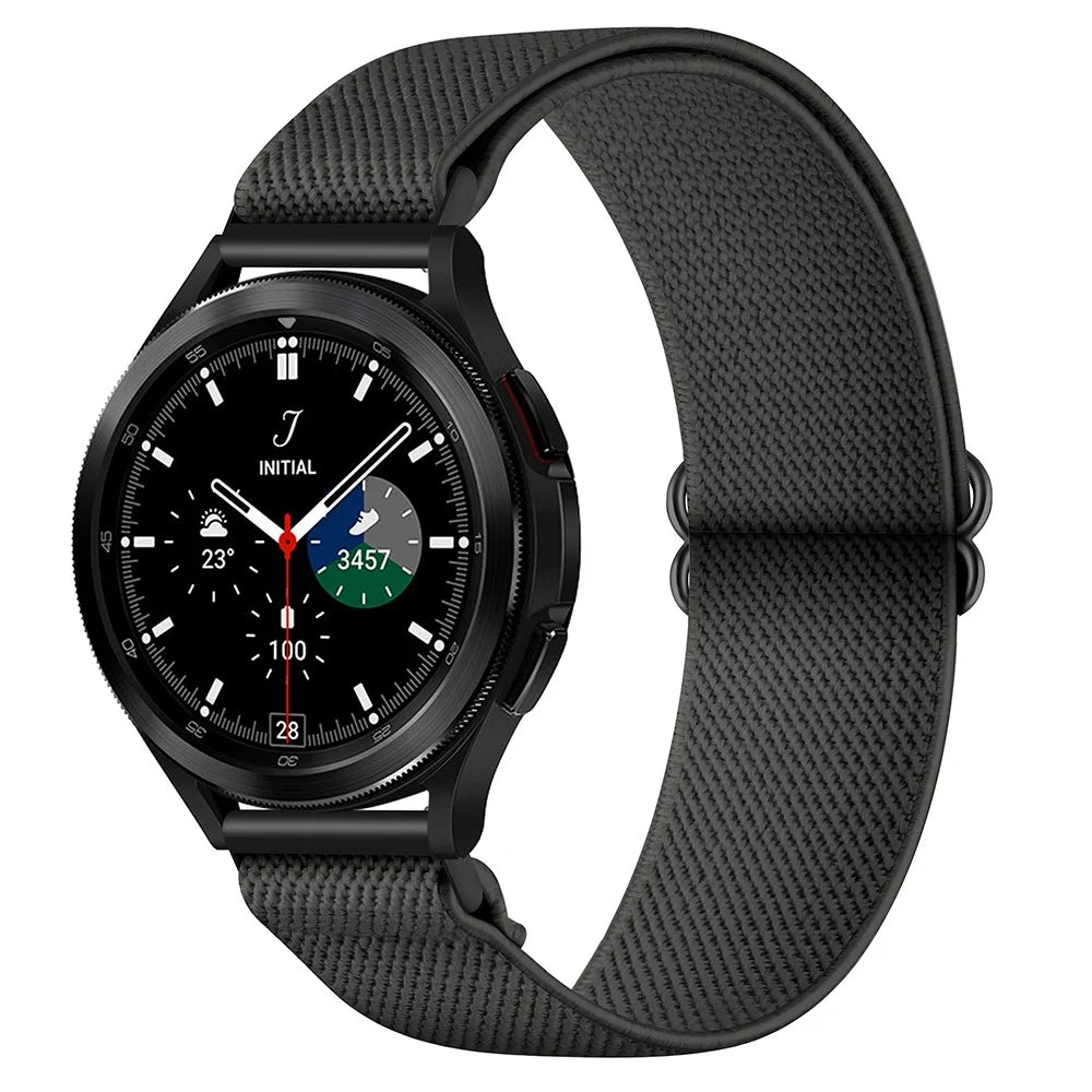22mm Solo Loop Watch Band Fabric Nylon Elastic Belt Bracelet for Samsung Galaxy Watch 46mm / Gear S3 Classic / Gear S3 Frontier - Dark Grey - 2