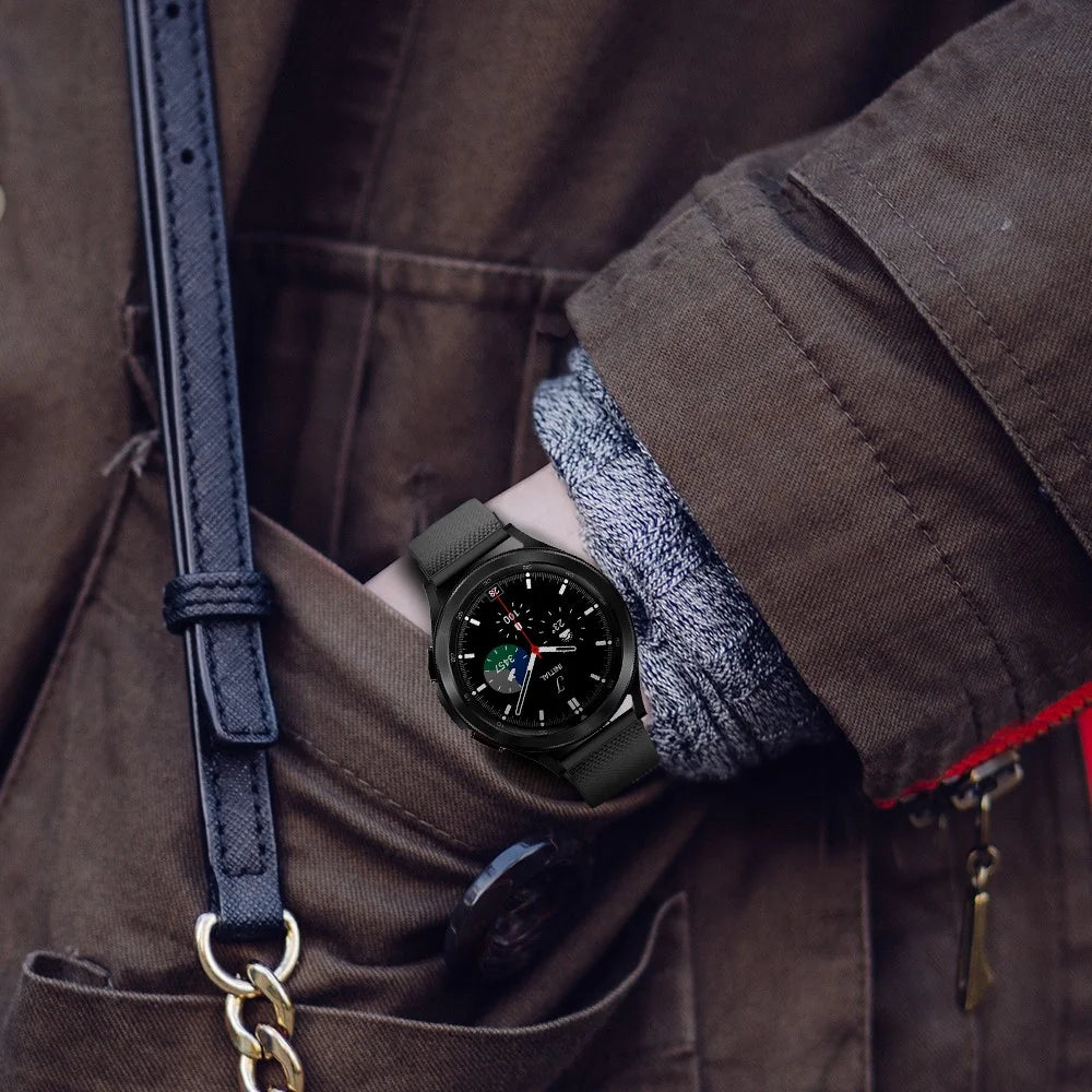 22mm Solo Loop Watch Band Fabric Nylon Elastic Belt Bracelet for Samsung Galaxy Watch 46mm / Gear S3 Classic / Gear S3 Frontier - Dark Grey - 7