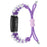 Adjustable Nylon Braided Strap Rope Beads Replacement Wrist Band for Fitbit Inspire 2 - Purple - 1