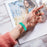 Nylon Watch Band Replacement Adjustable Braided Elastic Sport Loop Strap for Xiaomi Mi Band 5 - Mint Green - 7