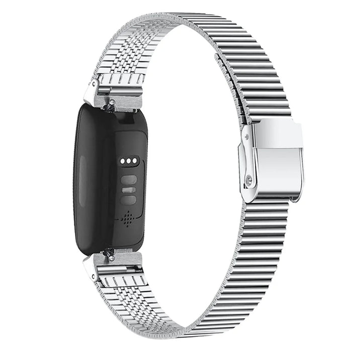 Stainless Steel Replacement Watch Band Wrist Strap for Fitbit Inspire 2 - Silver - 1