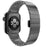 For Apple Watch Series 8 / 7 45mm Solid Stainless Steel Watch Band Replacement Wristband Strap with Butterfly Buckle - Black - 1