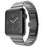 For Apple Watch Series 8 / 7 45mm Solid Stainless Steel Watch Band Replacement Wristband Strap with Butterfly Buckle - Black - 2