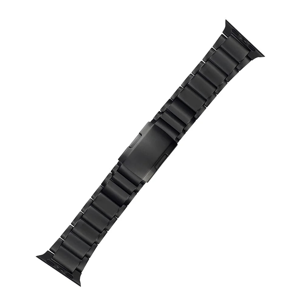 One Bead Titanium Steel Wrist Strap Adjustable Watchband Replacement for Apple Watch Series 11 10 42mm / 9 8 7 41mm / SE3 SE2 SE 6 5 4 40mm / 3 2 1 38mm - Black - 3