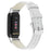 Top Layer Cowhide Replacement Smart Watch Band Adjustable Wrist Strap for Fitbit Luxe - White - 1