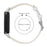 Top Layer Cowhide Replacement Smart Watch Band Adjustable Wrist Strap for Fitbit Luxe - White - 3