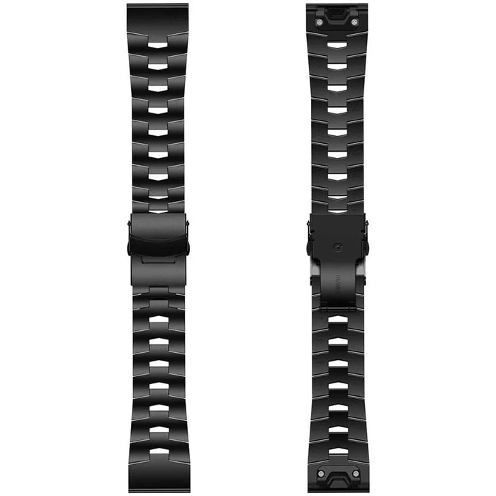Watch Strap for Garmin Fenix 6 / 5 / Forerunner 935 / 945 Titanium Alloy Quick Release Replacement Wrist Band - Black - 3