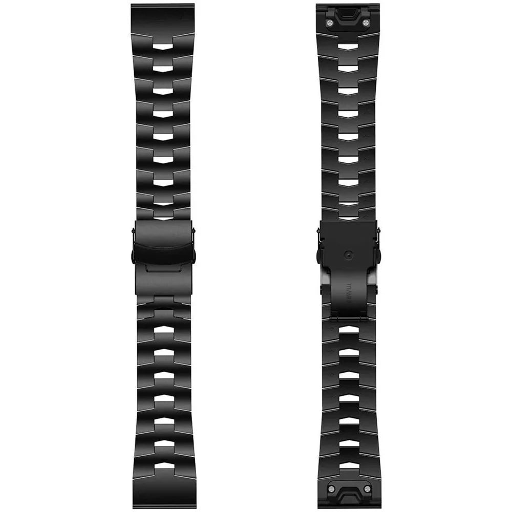 26mm Titanium Metal Quick Release Easy Fit Watch Band Replacement Strap for Garmin Fenix 6X / Fenix 3 / Fenix 3 HR / Fenix 5X - Black - 4